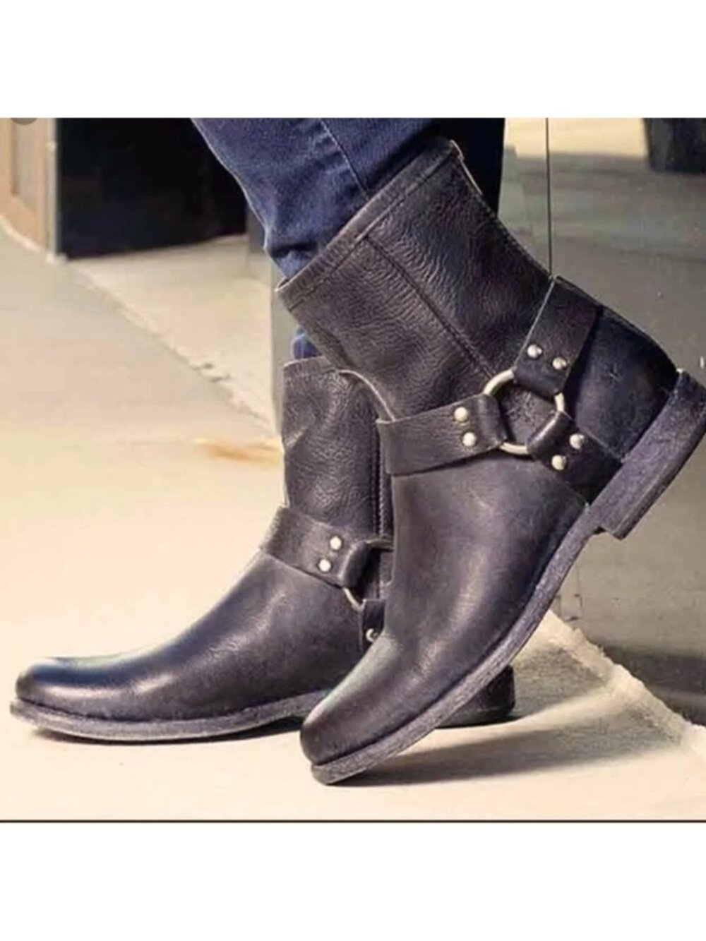 Frye Phillip Harness Boots Festival Moto Country Western Rustic Womens 9.5